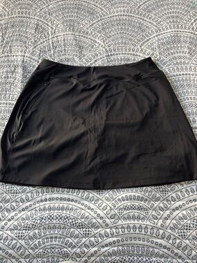 Black Active Skort with Built-In Short